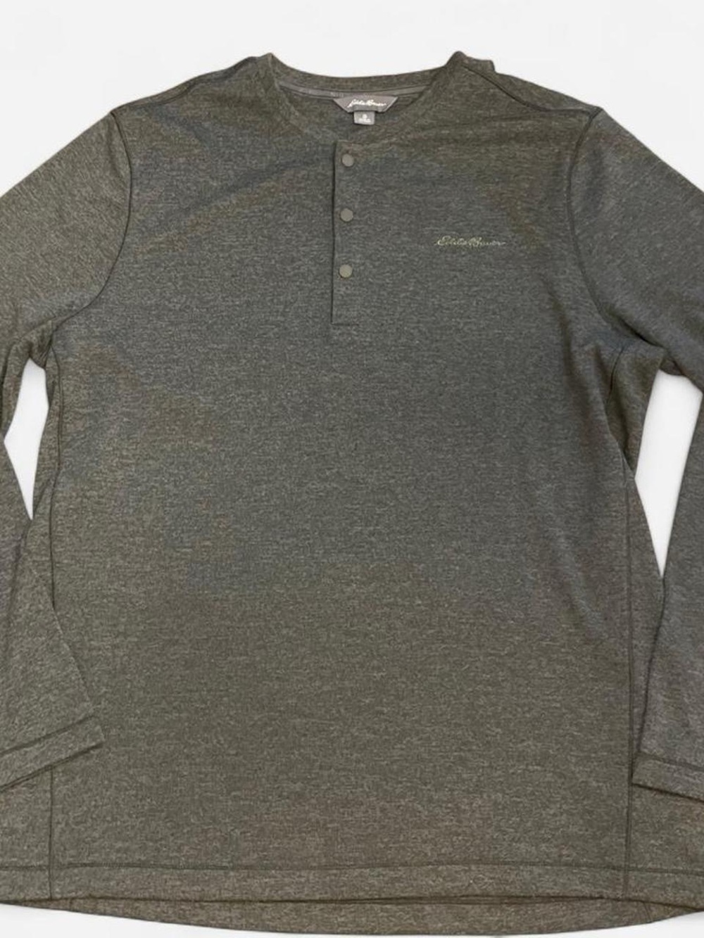 Eddie Bauer Men's Long Sleeve Henley - Charcoal